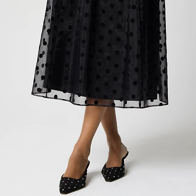Petite dot midi skirt