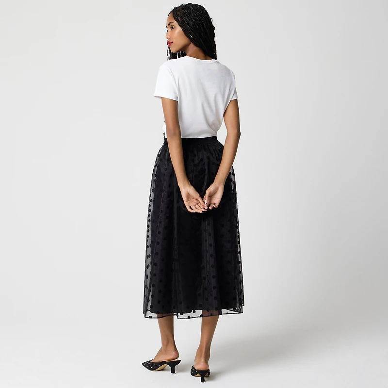 Dot midi skirt