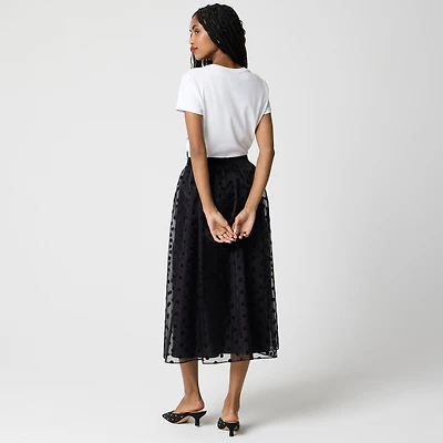 Dot midi skirt
