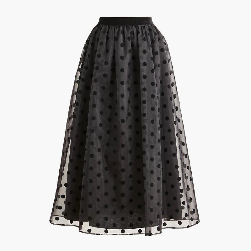 Dot midi skirt