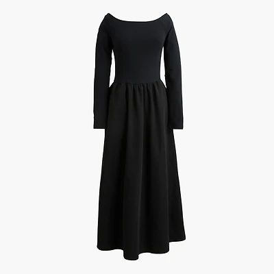 Off-the-shoulder knit mixy dress