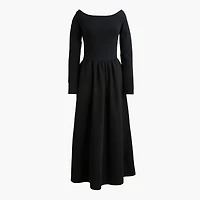 Off-the-shoulder knit mixy dress