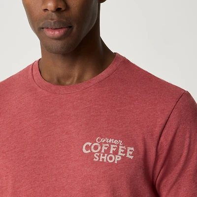 "Corner coffee shop" graphic tee