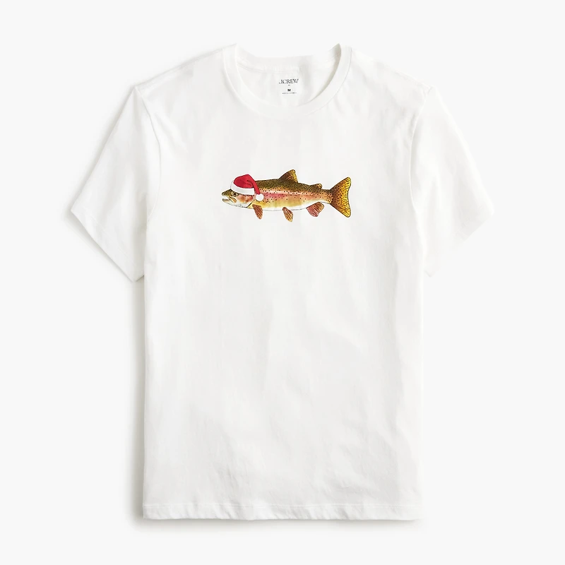 Santa trout graphic tee