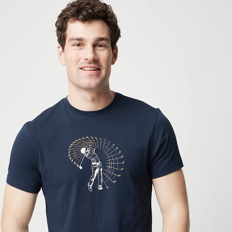 Golf swing graphic tee