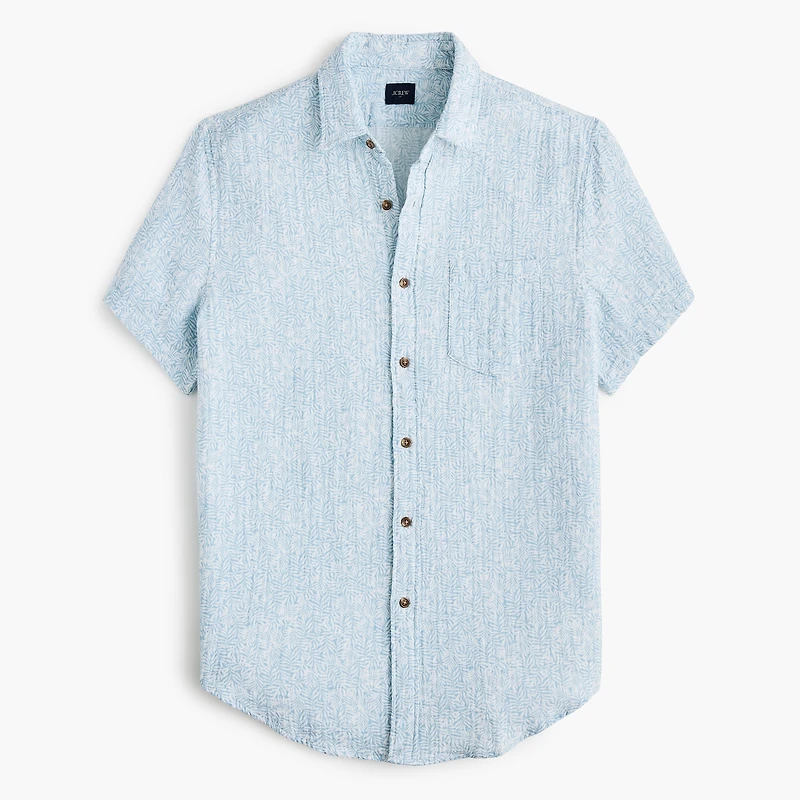 Short-sleeve gauze shirt