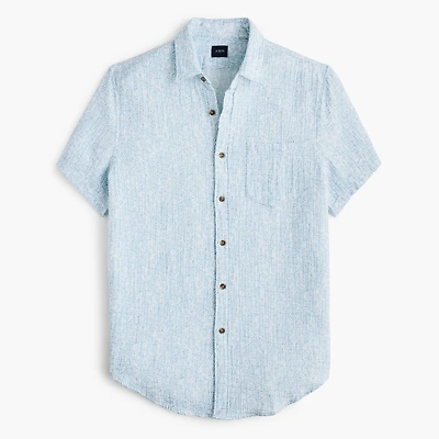Short-sleeve gauze shirt