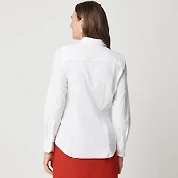 Jewel-embellished button-up shirt