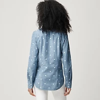 Chambray hearts button-up shirt signature fit