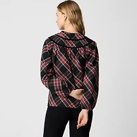 Tartan poplin top
