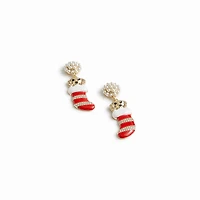 Dogs in stockings statement earrings