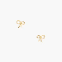 Metal bow stud earrings