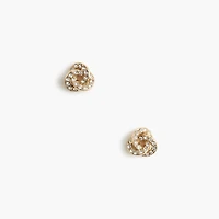Pavé knot stud earrings