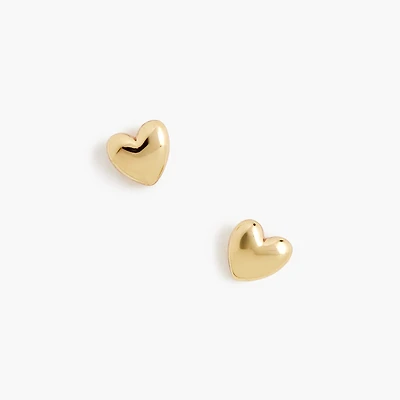 Heart stud earrings