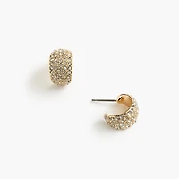 Pavé hoop earrings