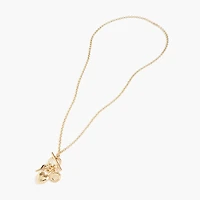 Lock and key charm necklace