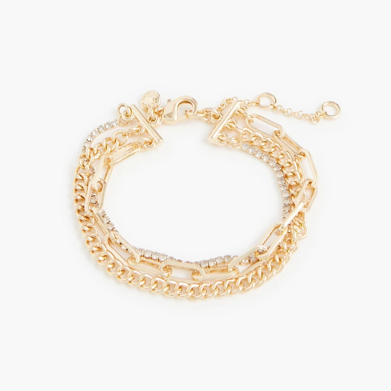 Layered chain bracelet