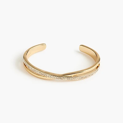 Pavé double loop bracelet