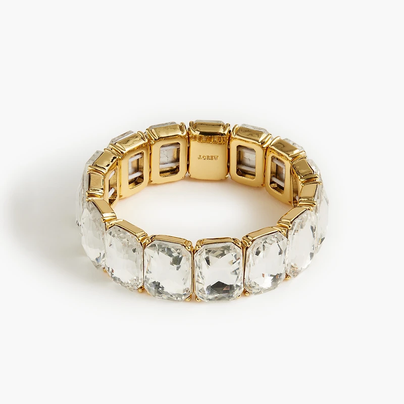 Crystal stretch statement bracelet