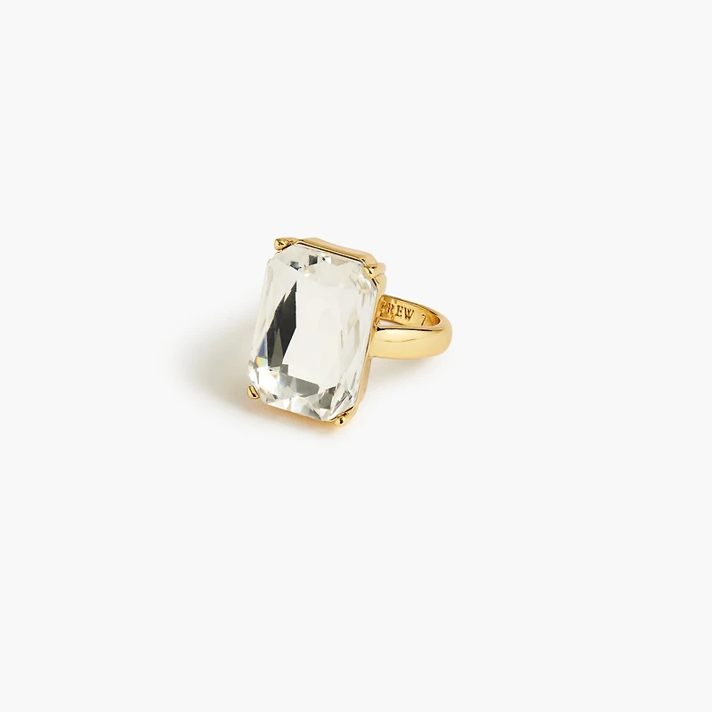 Crystal statement ring
