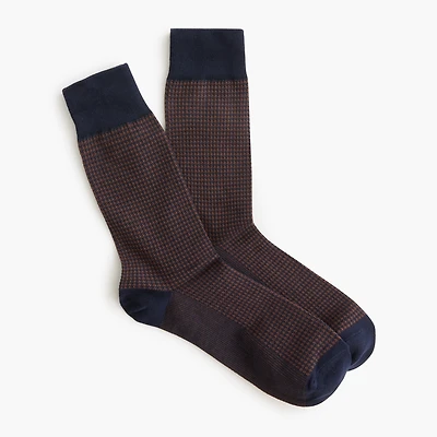 Navy houndstooth socks