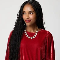 Velvet tie-waist mini dress