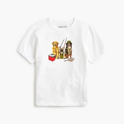 Boys' fishing dog graphic tee