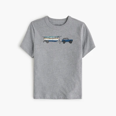 Boys' truck and sailboat graphic tee