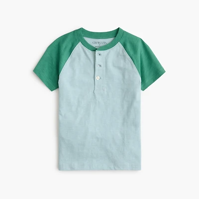 Boys' colorblock henley tee