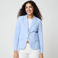 Linen-blend schoolboy blazer
