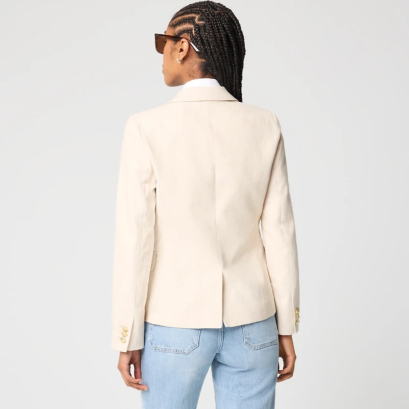 Linen-blend schoolboy blazer