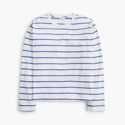 Striped long-sleeve pocket tee