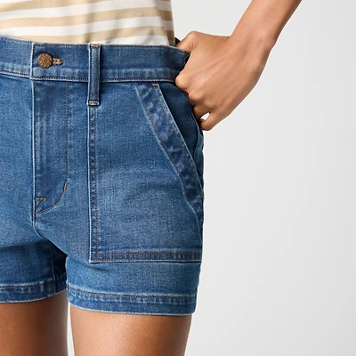 utility denim short