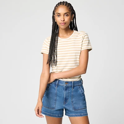utility denim short