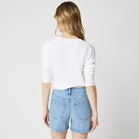 Mid-rise modern denim short