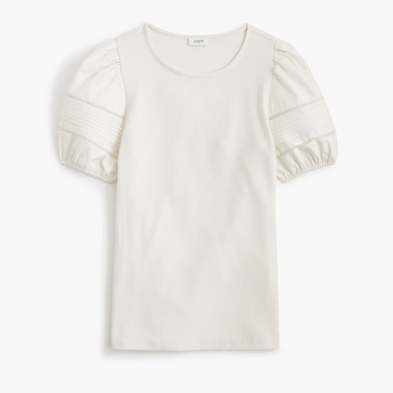 Puff-sleeve mixy top