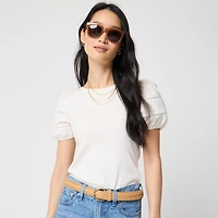 Puff-sleeve mixy top