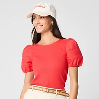 Puff-sleeve mixy top