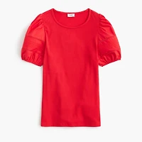 Puff-sleeve mixy top