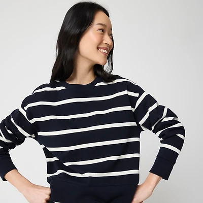 Textured striped pullover