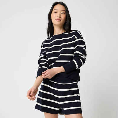 Textured striped pullover