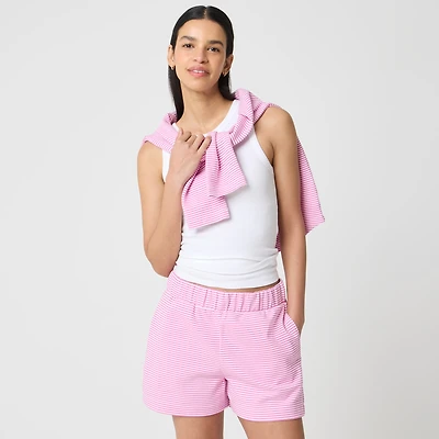 Striped terry short