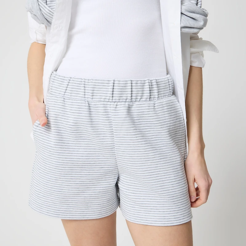 Striped terry short