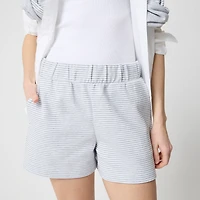 Striped terry short