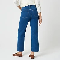 Wide-leg cropped jean in all-day stretch