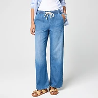 Light-feel drawstring jean