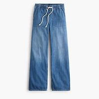 Light-feel drawstring jean