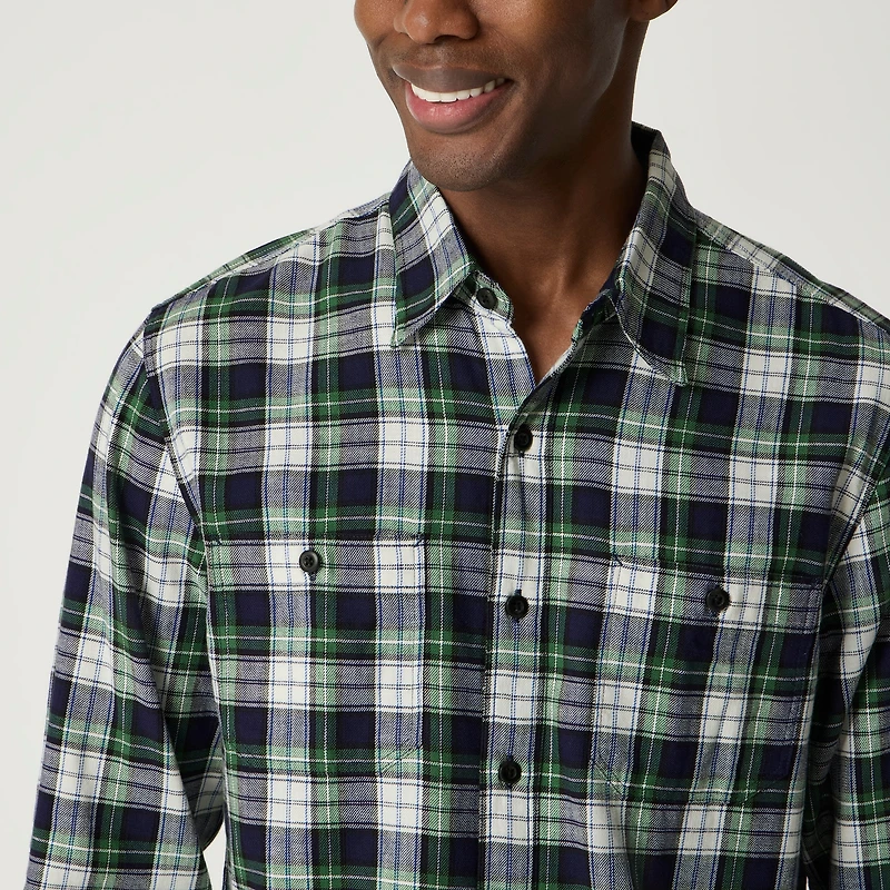 Double-pocket twill shirt