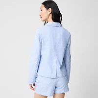 Unlined cotton-blend blazer