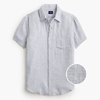 Short-sleeve dobby dot shirt